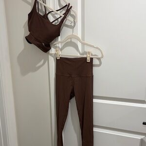 lululemon athletica Chocolate Brown Leggings Set